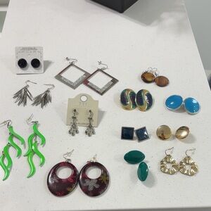Assorted Fashion Earrings Set Lot, Vintage & Contemporary